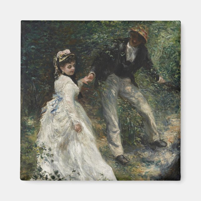 La Promenade Renoir Couple Walking Painting Art Magnet (Front)