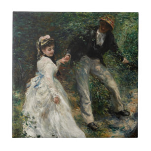 La Promenade Renoir Impressionism Painting Art Ceramic Tile