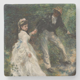 La Promenade Renoir Impressionism Painting Art Stone Coaster