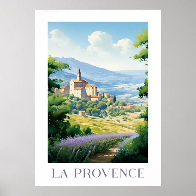 La provence - France - illustration Poster (Front)