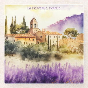 La Provence France Painting Glass Coaster