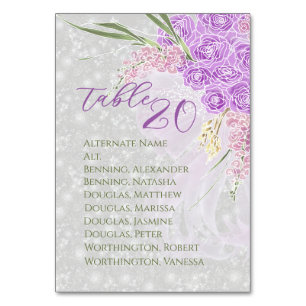 La Puerto Madero Sheer bow and Bouquet  Table Number