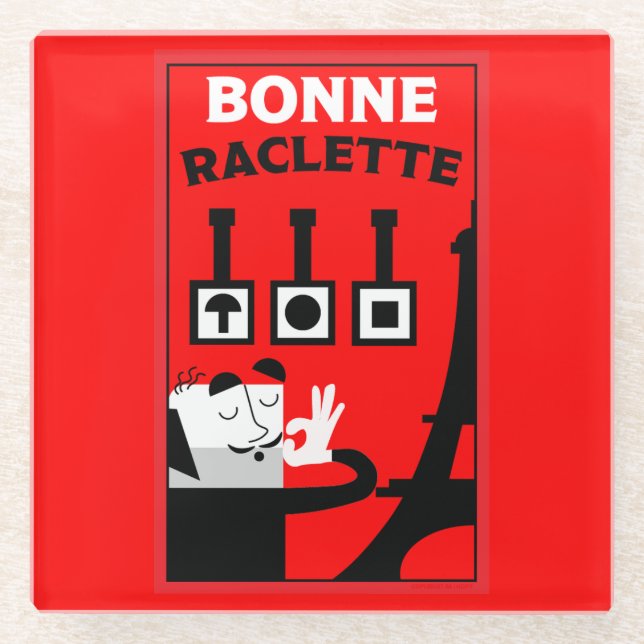 La Raclette Glass Coaster (Front)
