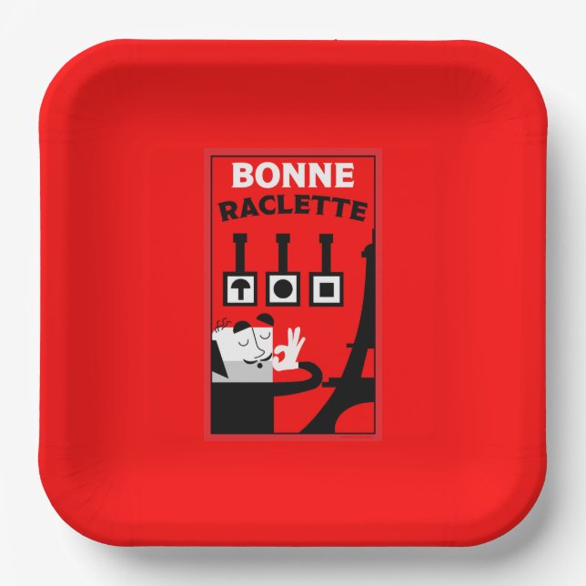 La Raclette Paper Plate (Front)