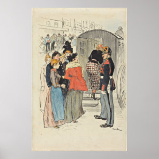 La Rafle-1893 by Theophile Alexandre Steinlen Poster