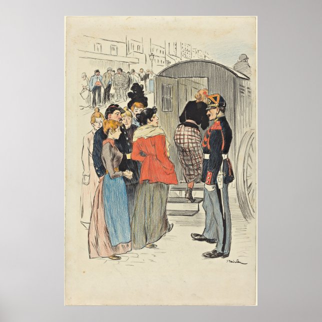 La Rafle-1893 by Theophile Alexandre Steinlen Poster (Front)