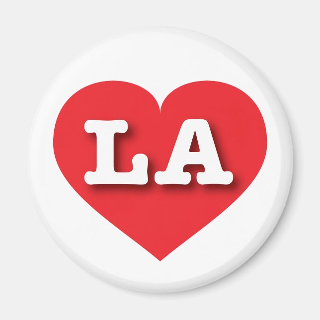 LA Red Heart - I love LA Magnet (Front)