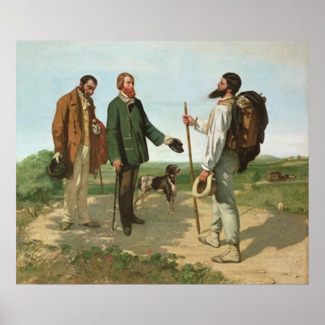 La Rencontre, or Bonjour Monsieur Courbet, 1854 Poster (Front)