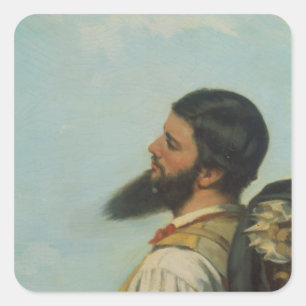 La Rencontre ou Bonjour M.Courbet, Square Sticker