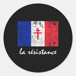 La Resistance The French Flag France Paris Wwii T Classic Round Sticker