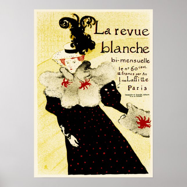 LA REVUE BLANCHE Paris Magazine Toulouse Lautrec Poster (Front)