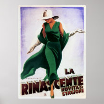 LA RINASCENTE Advertisement Art Deco Vintage Italy