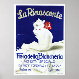 LA RINASCENTE Linen Fair Italian Department Store Poster
