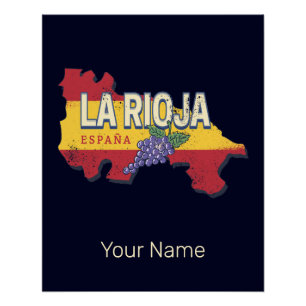 La Rioja Spain Retro Region Vines Vintage Wine Poster