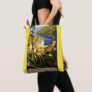 La Riviera Italienne Vintage Travel Tote Bag