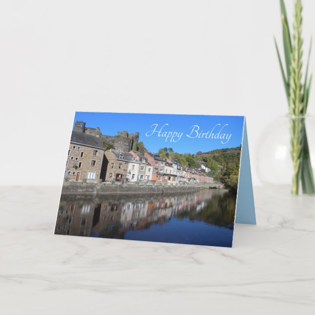 La Roche en Ardenne View, Belgium Birthday Card (Front)