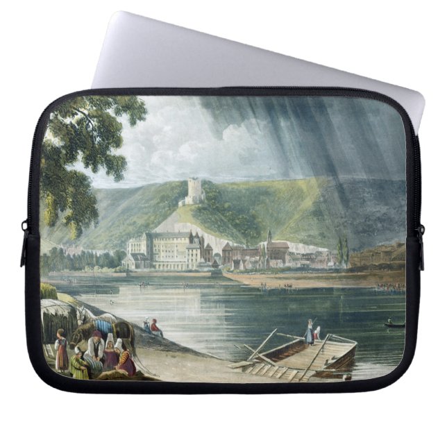 La Roche, from 'Views on the Seine', engraved by T Laptop Sleeve (Front)