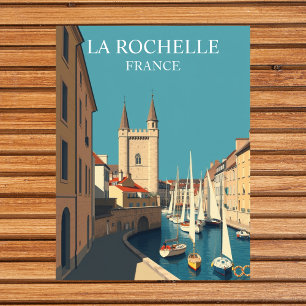 "La Rochelle, France: Vintage Travel Art Postcard
