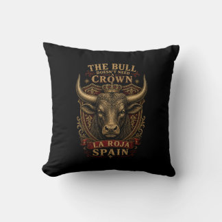 La Roja Spain Bull Football Fan  Cushion