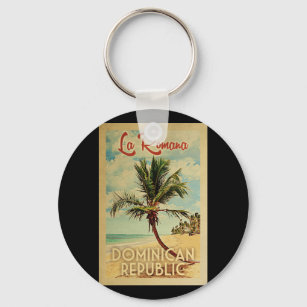 La Romana Palm Tree Vintage Travel Key Ring