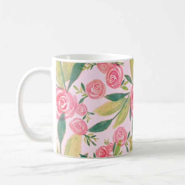 La Rosa Whimsy Gold Floral Mug (Left)