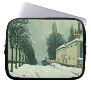 La Route de Louveciennes, Hiver, 1874 (oil on canv Laptop Sleeve