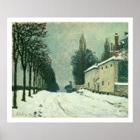 La Route de Louveciennes, Hiver, 1874 (oil on canv