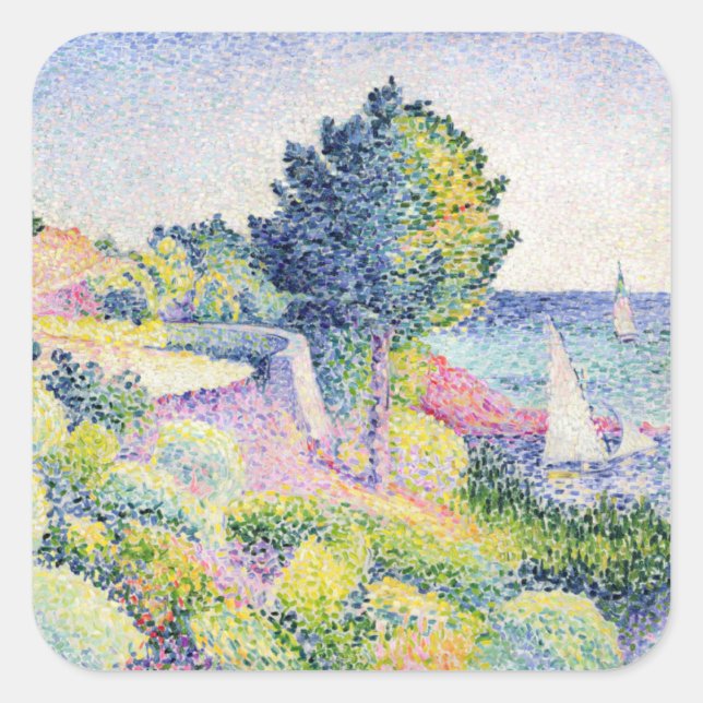 La Route sur la Cote Square Sticker (Front)