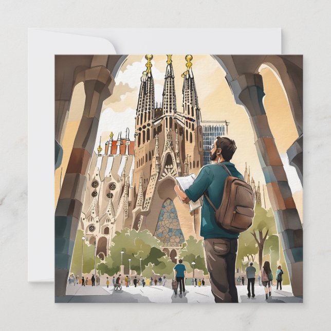 La Sagrada Familia, Barcelona Holiday Card (Front)