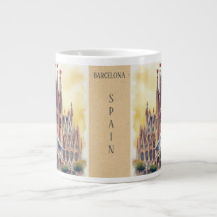 La Sagrada Família History, Barcelona, Spain. Large Coffee Mug
