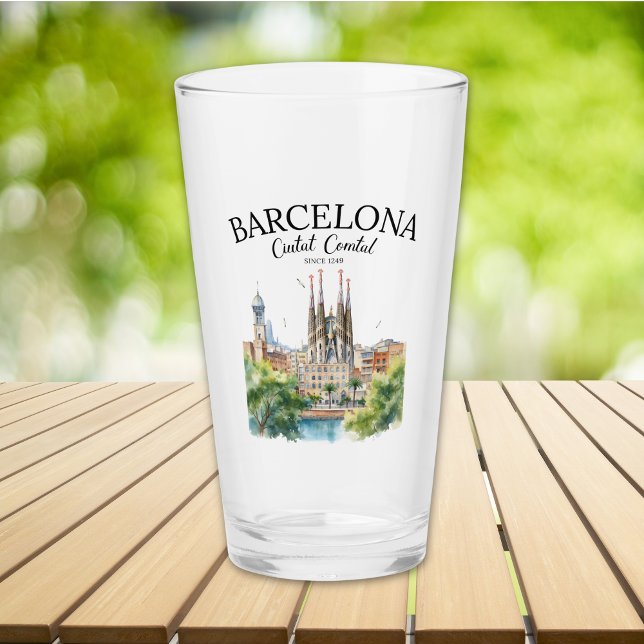 La Sagrada Familia & Skyline – Barcelona Spain Glass (Creator Uploaded)