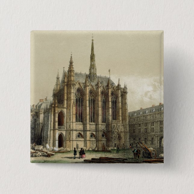 La Sainte Chapelle, Paris 15 Cm Square Badge (Front)