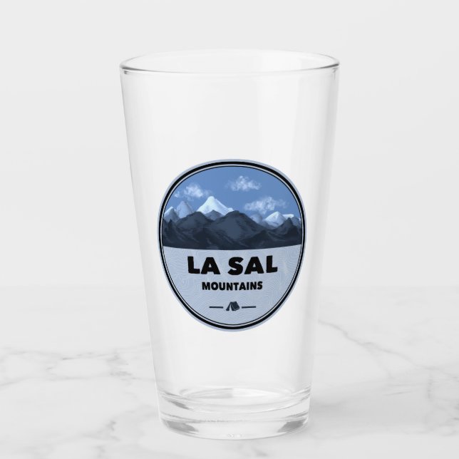La Sal Mountains Utah Camping Glass (Front)