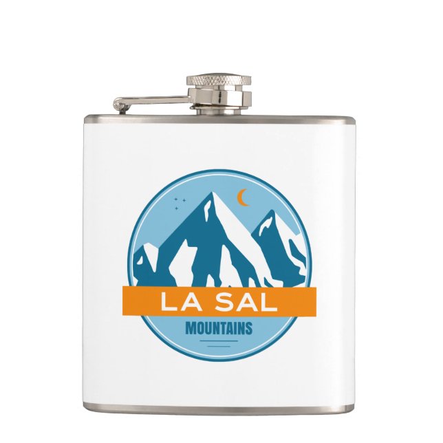 La Sal Mountains Utah Hip Flask (Front)
