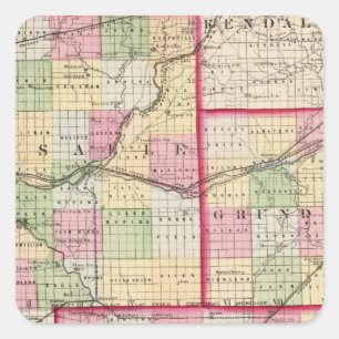 La Salle, Grundy, Livingston counties Square Sticker