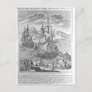 La Salle's Landing in Texas Postcard