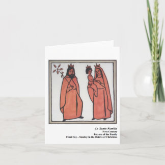 La Santa Familia Santo Card