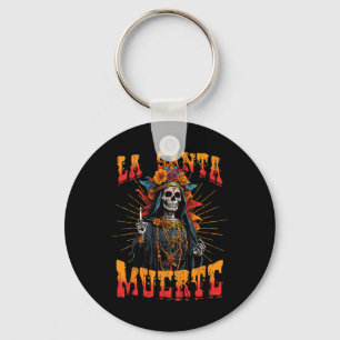 La Santa Muerte Sugar Skull La Catrina Cinco De Ma Key Ring
