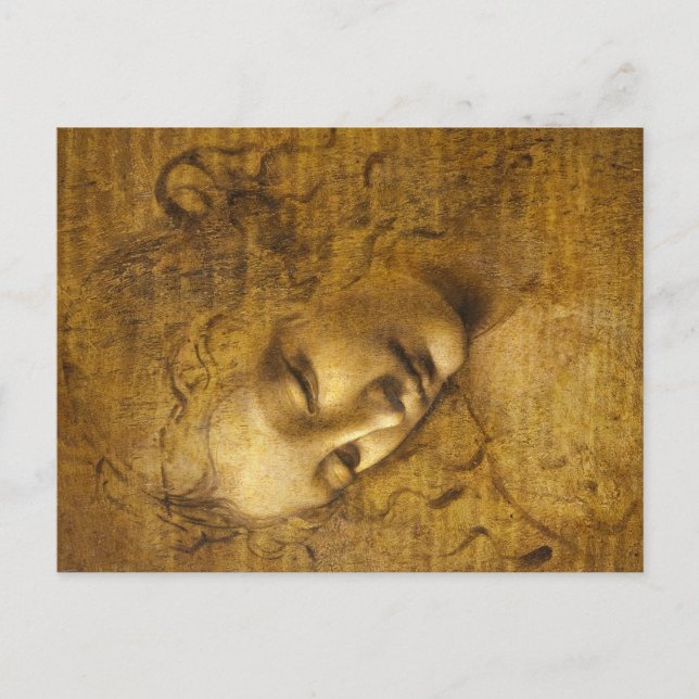 La Scapigliata, 1508 by Leonardo da Vinci Holiday Postcard (Front)