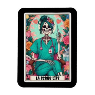 La Scrub Life Tarot Card Magnet