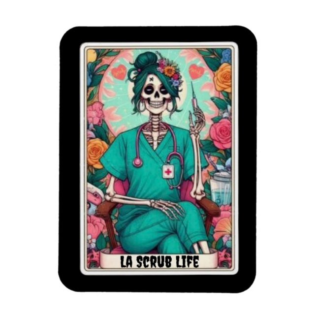 La Scrub Life Tarot Card Magnet (Vertical)