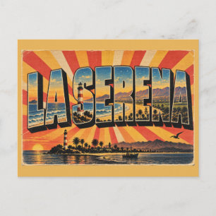 La Serena CL Lighthouse Beach Elqui Valley Art Postcard