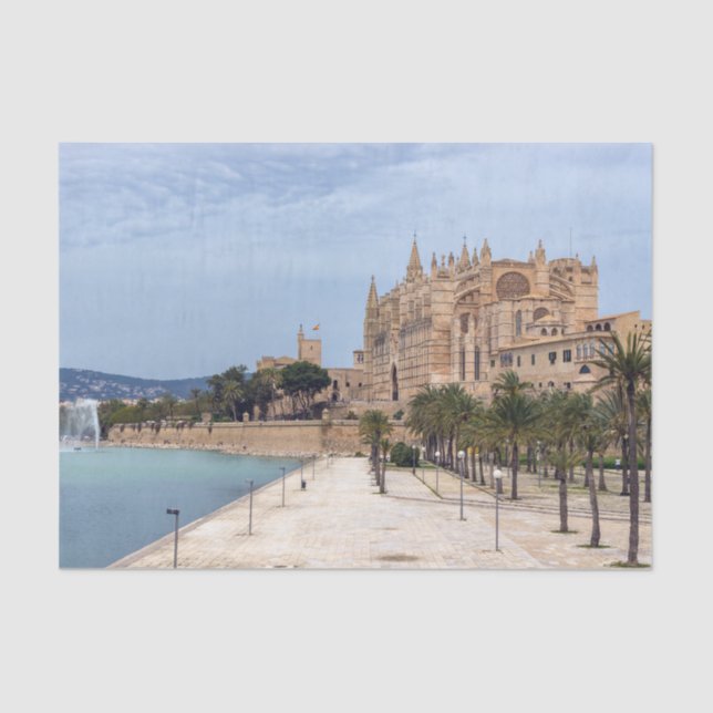 La Seu, the Cathedral of Palma de Mallorca - Spain Tissue Paper (Front)