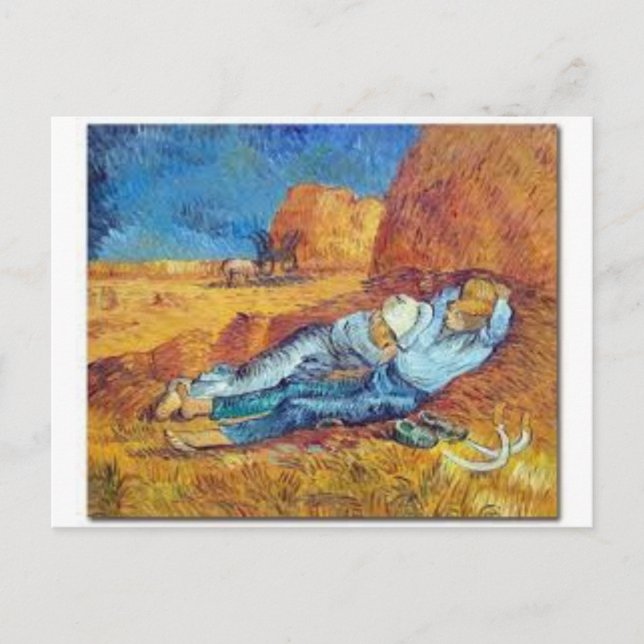 La Sieste de Vincent Van Gogh (Noon) Postcard (Front)