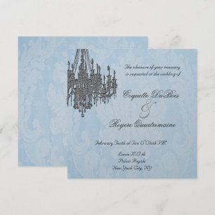 La Silver Sparkle Chandelier Invitations