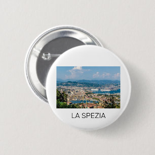 La Spezia Cityscape Liguria Italy Holiday Souvenir 6 Cm Round Badge