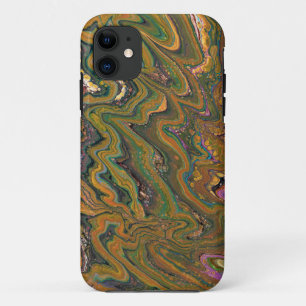 La Strada 2 Green and Gold Abstract Phone Case