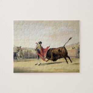 La Suerte de la Capa, 1865 (colour litho) Jigsaw Puzzle