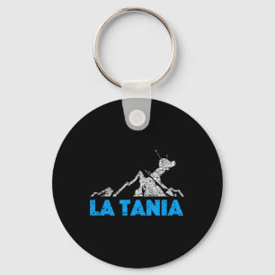 La Tania Skiing Snowboarding France Resort Distres Key Ring