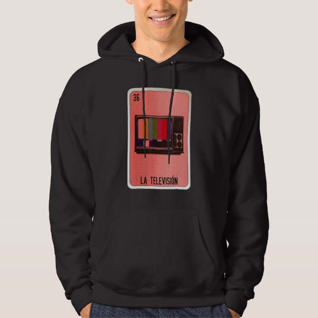 La Television Mexican Slang Lottery Bingo Cards Hoodie (Front)